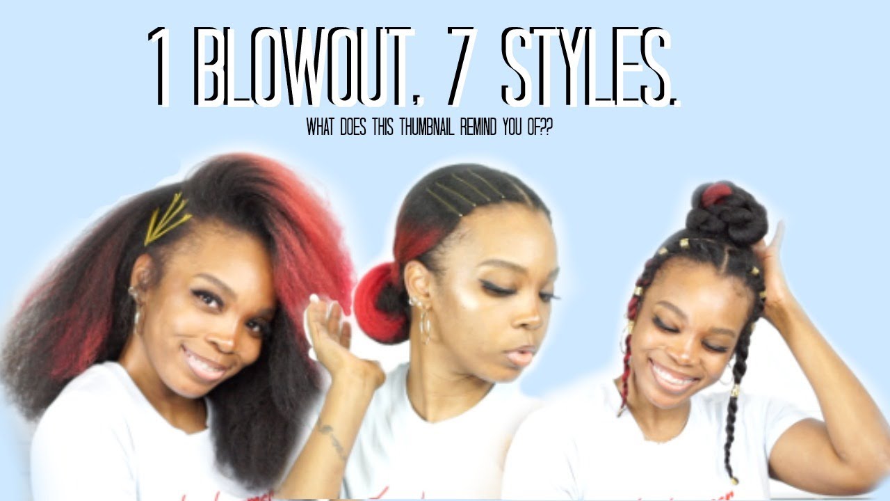 7 Blowout Styles in 7 minutes | Natural Hair Tutorial