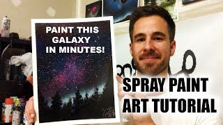 BEGINNER SPRAY PAINT ART TUTORIAL   Galaxy Spray Painting How To
