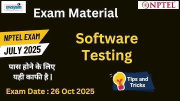 Software Testing Exam Study Material | NPTEL July 2025 Preparation