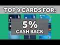 ⭐ 9 BEST Credit Cards for 5% Cash Back with NO Annual Fee (2024) 💳 | BEST 5% Cash Back Credit Cards