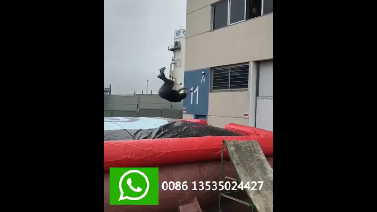 How does stunt performer improve their skill? Get an inflatable stunt airbag.