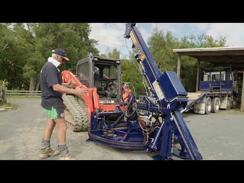Attaching the Post Driver to a Tractor