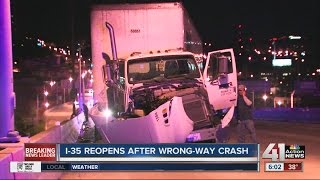 I-35 northbound at I-670 back open after crash closed it Wednesday morning