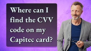 Where can I find the CVV code on my Capitec card?
