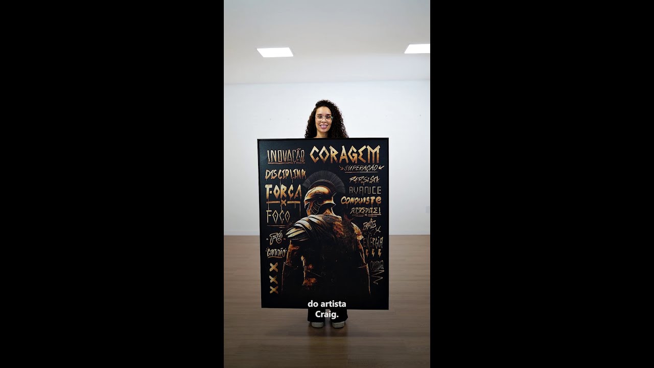 Vídeo de Quadro Espartano Dourado