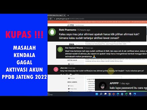 tonton video ini sebelum aktivasi akun ppdb jateng 2022