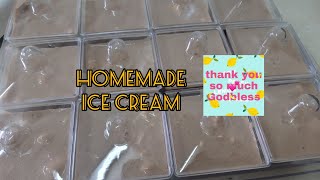 Homemade ice cream/ready made chocolate ice cream