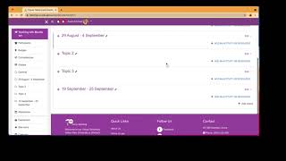 How to change from Topics to Weekly format