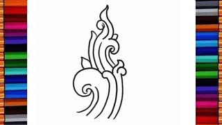 Drawing Basic Thai Pattern Ep 10 L วาดลายไทย ลายกนก สมยอยธยา วดพระราม