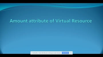 Autosys Tutorial Amount attribute of Virtual resource