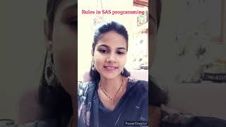 Rules in SAS programming #sas #basesas #shorts #ytshorts #sassoftware #clinicalsas