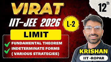 IIT JEE  2026: Class12 Math Fundamental Theorem,⁠Indeterminate Forms L2 | IIT-JEE Mains +Advanced