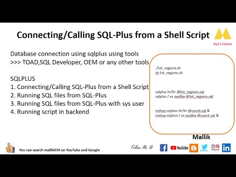 Oracle DBA Basics #03 - SQL Developer & SQLplus Conn - SQLPlus in Shell Script, Running SQL in nohup