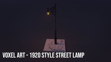 Voxel Art Timelapse - 1920s Inspired Street Lamp -  MagicaVoxel