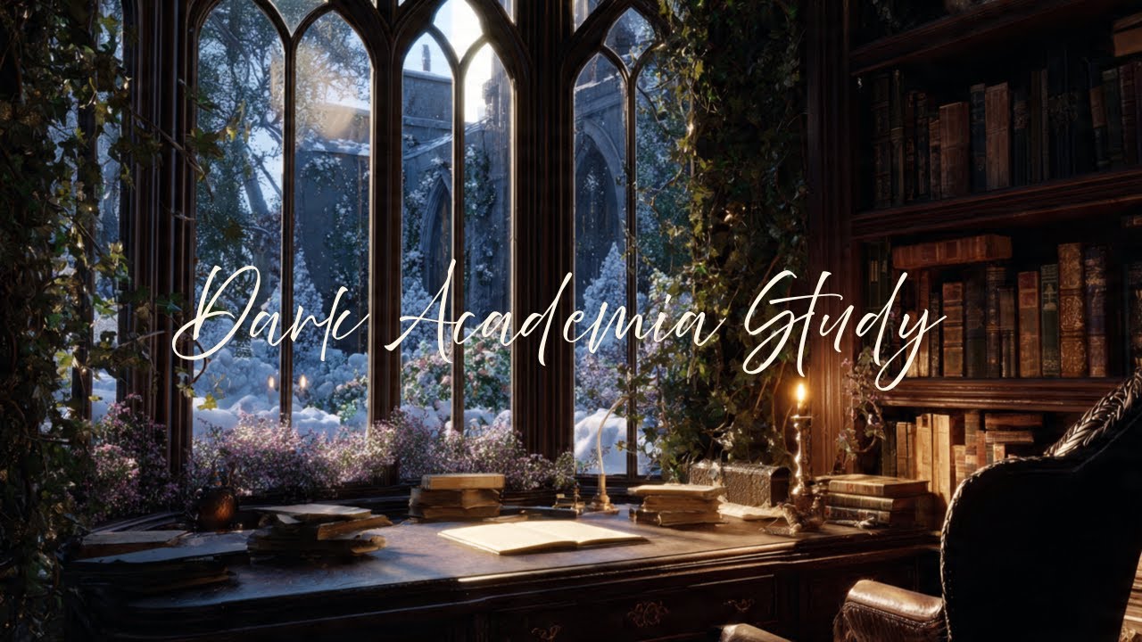 Winter Manor Study Session | Fireplace Ambiance & Relaxing Dark Academia