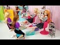 Barbie Elsa & Anna School Morning Routine & After School Routine - Nail Salon!