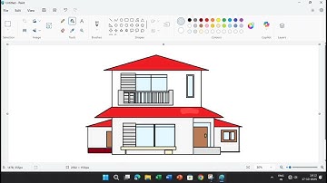 How to draw Shinchan House in MS paint #1