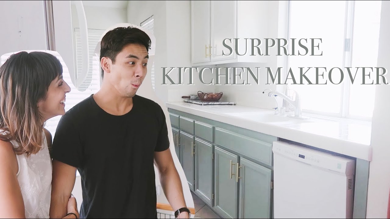 Surprise Kitchen Renovation for Yoshi and Sarah! Under $300 Full Kitchen Makeover