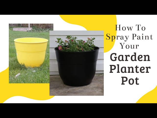 How To Spray Paint a Plant Container - YouTube