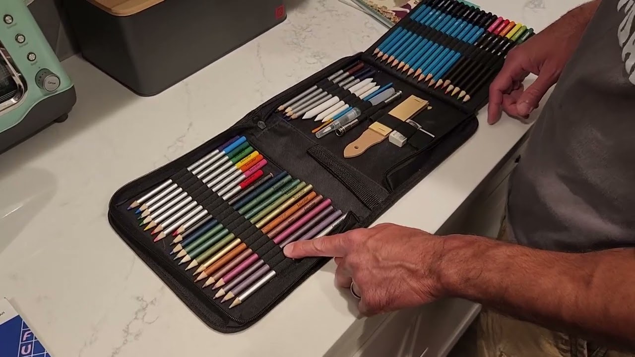 Soucolor 73 Art Supplies for Adults Kids, Art Kit Drawing Supplies Sketching Pencils Coloring Set Re