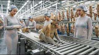 Inside the Mechanical Proboscis Monkey Factory: From Wild Monkey Hair to Robot Star (Full Process)