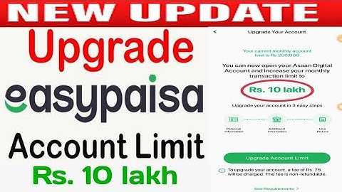 Easypaisa Transaction Limit 10Lakh kaise karen?How to Increase Easypaisa Transaction Limit?New 2023