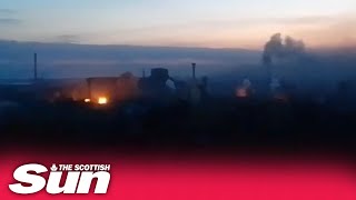 Multiple explosions seen at Azovstal steel plant in Mariupol