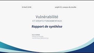 Vulnérabilité et droits fondamentaux : rapport de synthèse