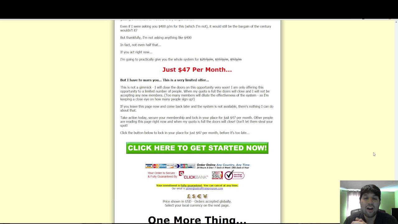 Auto affiliate program scam auto affiliate program review 2016 youtube