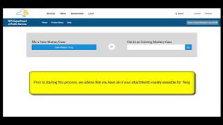 Full New Matter Filing Instructions Update