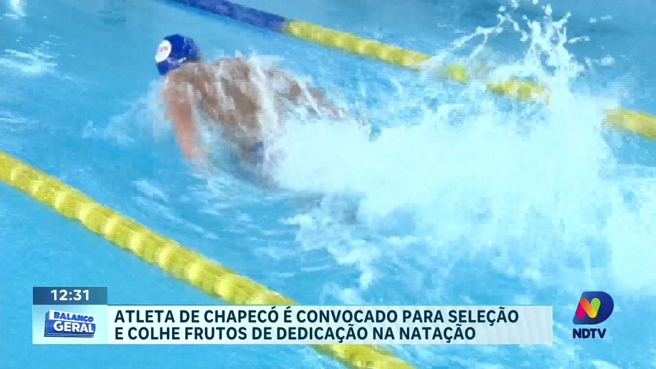 Atleta de Chapecó é convocado para seleção e colhe frutos de dedicação na Natação