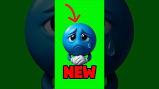 Sad Blue Emoji Green Screen