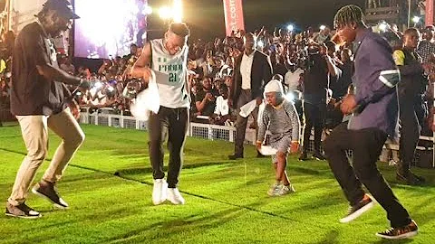 Dancing Competition! Watch How This Small Boy Won Burna Boy, Poco lee, Zlatan With His Leg Work