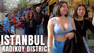 Kadikoy Istanbul May 2024 Asian Side City Center Walking Tour|4k 60fps