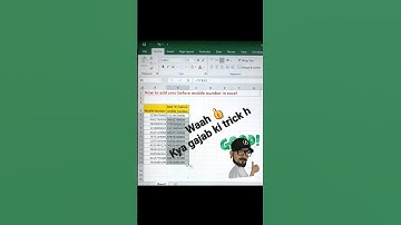 add zero before number in excel #exceltricks #viral #excel #shortsvideo  #shorts #interview
