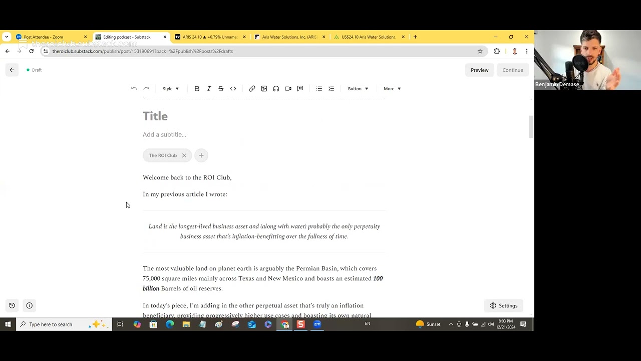 $ARIS - Trading a 1x 2027 Cashflows?