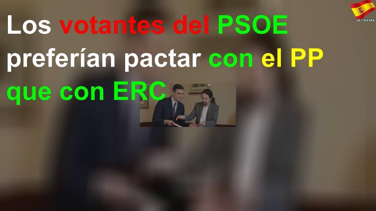 Los votantes del PSOE preferían pactar con el PP que con ERC - YouTube