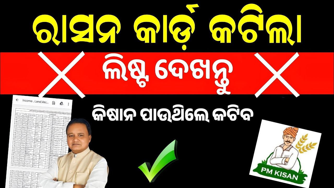 Odisha Ration Card Ineligible List 2025 | Ration Card Reject List 2025 Odisha | Ration Card News