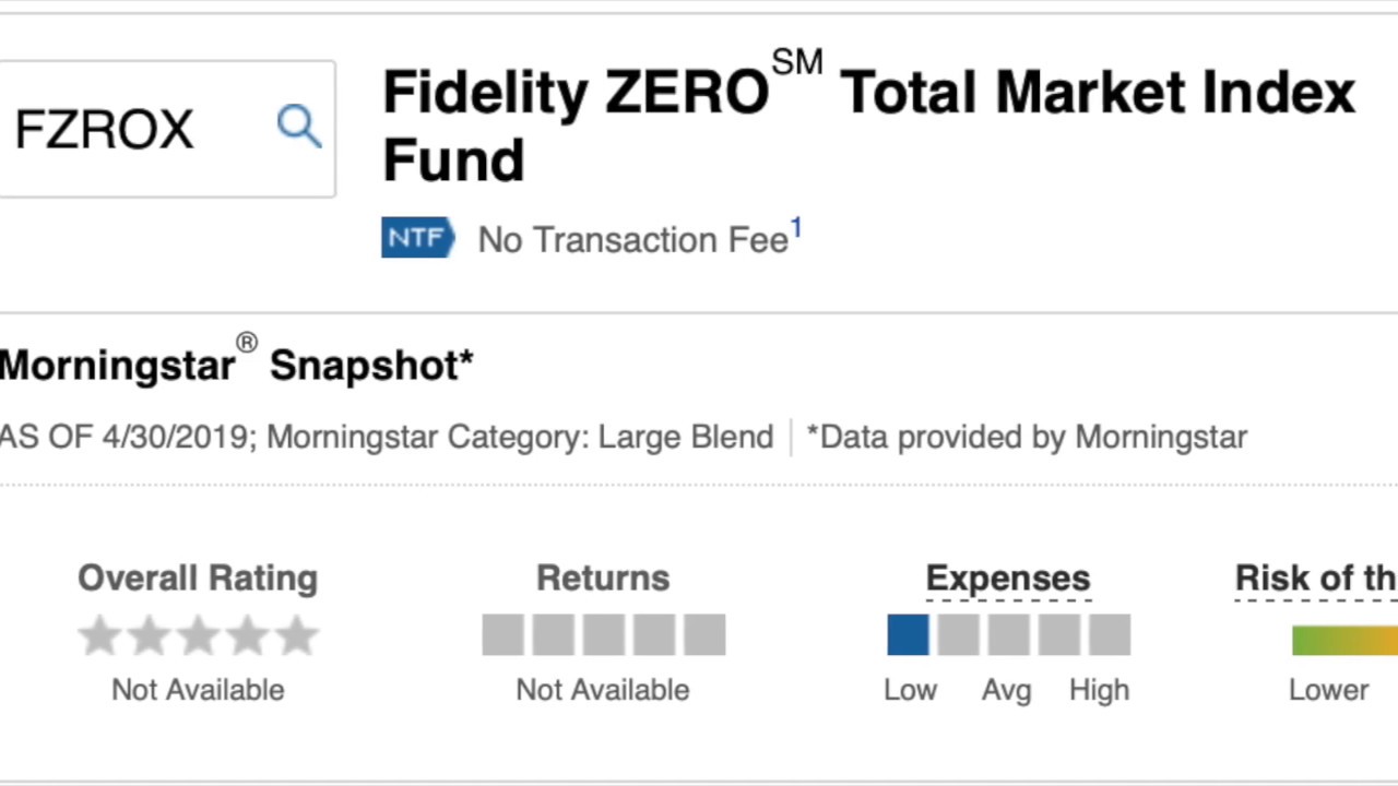 FZROX Fidelity s ZERO Total Market Mutual Fund YouTube FZROX Fidelity s ZERO Total Market Mutual Fund YouTube