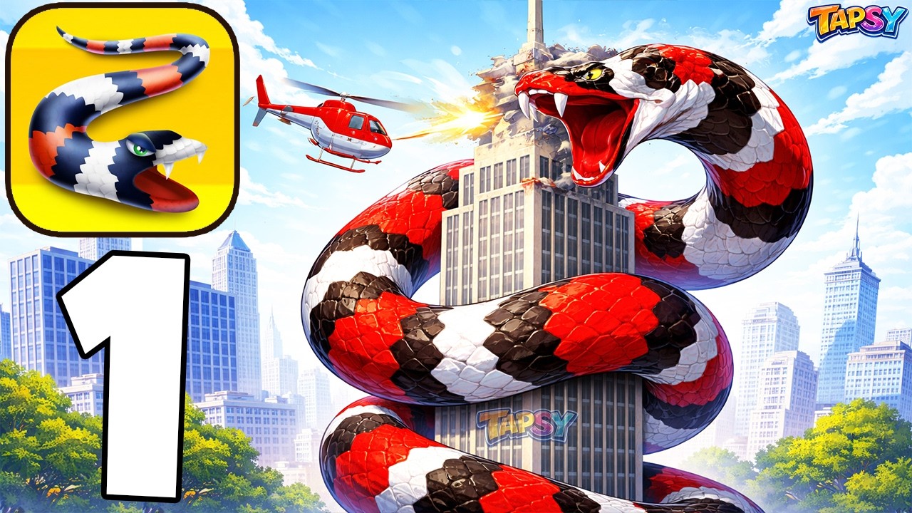 🐍Idle Snake World Hunting Fight Gameplay Walkthrough Part 1 – Wild Survival Challenge (Android,iOS)