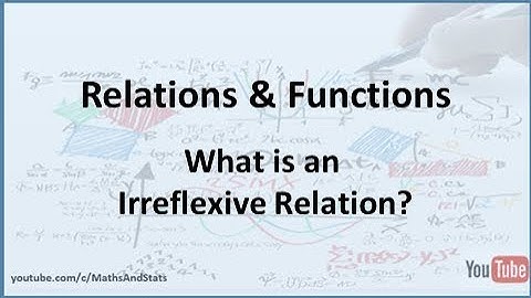Relations and Functions: What is an Irreflexive Relation?
