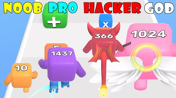 NOOB vs PRO vs HACKER vs GOD - Level Up Numbers