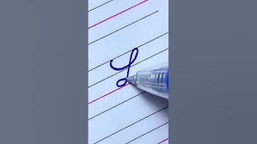 Learn cursive handwriting - Capital Letter L