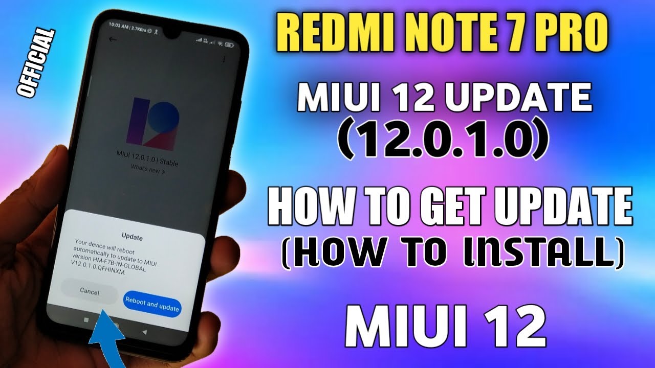 How To Get Update MIUI 12 Redmi Note 7 Pro | How To Install MIUI 12 ...
