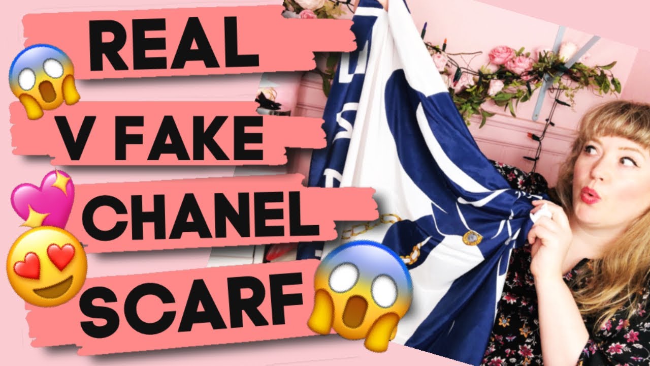 REAL V's FAKE Chanel Scarf!! How To Spot A Fake Chanel Scarf 