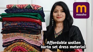 Meesho winter kurta set dress meterial haul | Meesho unstitched wollen kurta set |Meesho winter haul screenshot 2