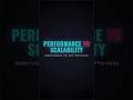 Performance Vs Scalability