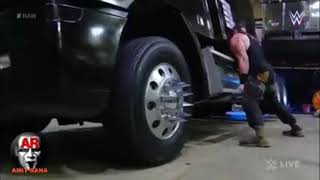 Braun Strowman Destroys Wwe Production Truck