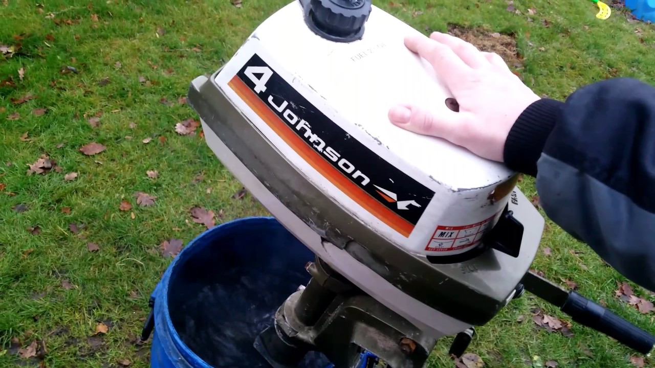 Johnson 4hp long shaft 1974 - YouTube