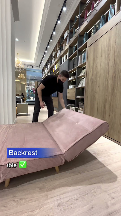 Basic Sofa Bed - Pastel Pink Velvet